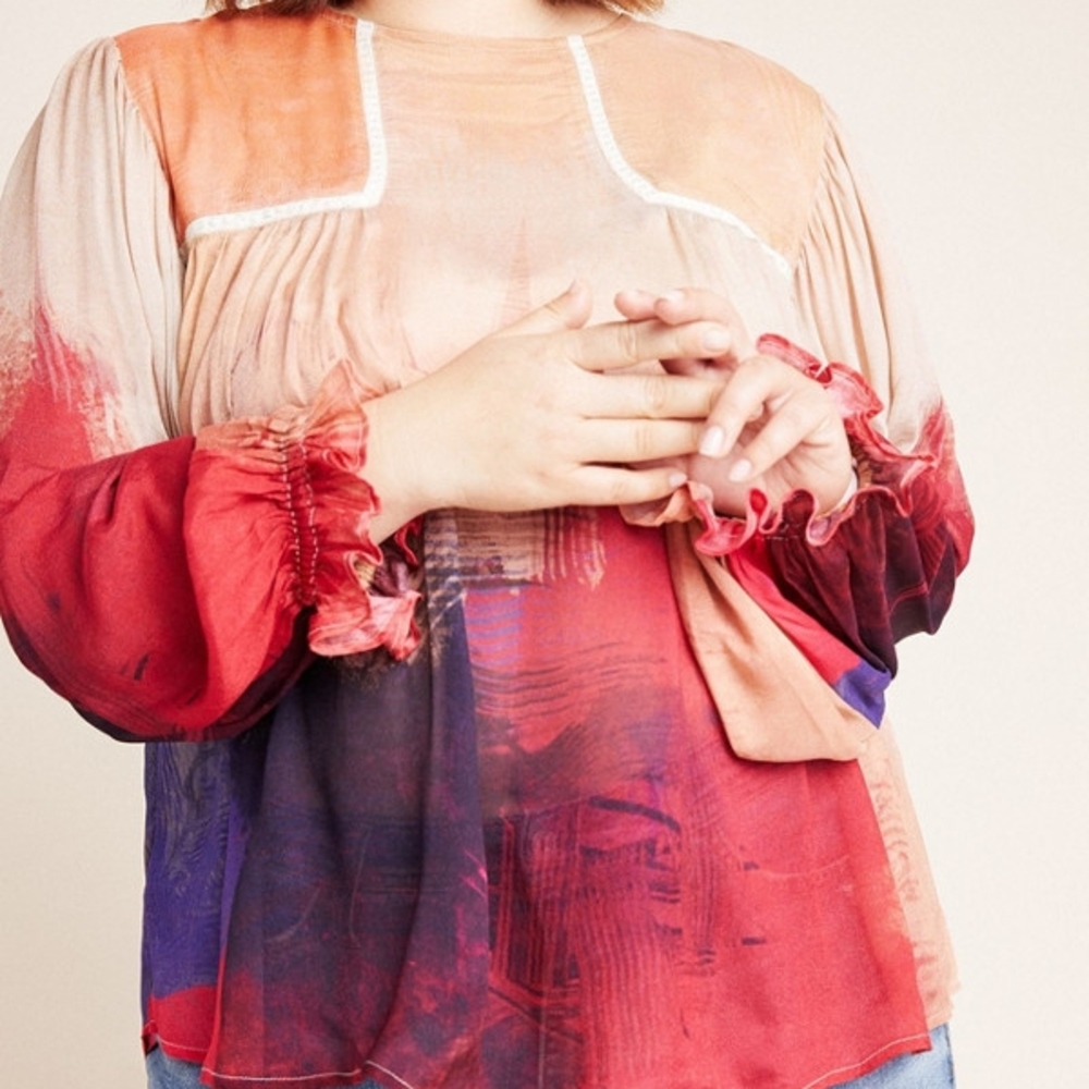 Anthropologie BL-NK Multicolor Women's Top 3X